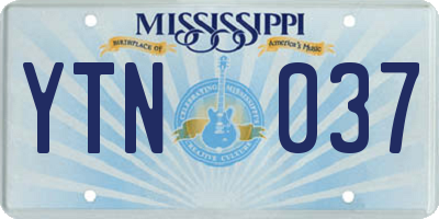 MS license plate YTN037