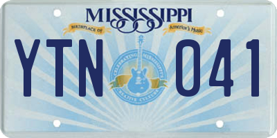 MS license plate YTN041