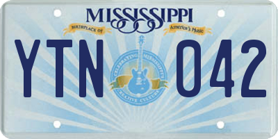 MS license plate YTN042