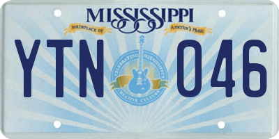 MS license plate YTN046