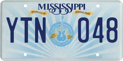 MS license plate YTN048