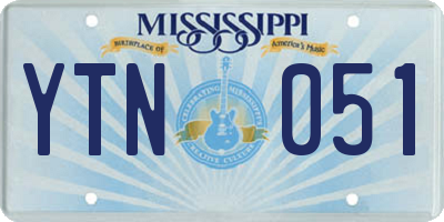 MS license plate YTN051