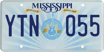 MS license plate YTN055