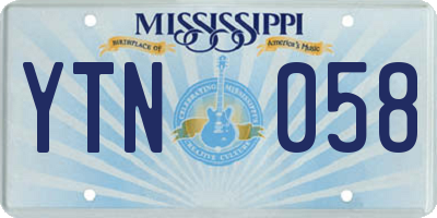 MS license plate YTN058