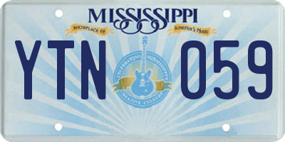 MS license plate YTN059