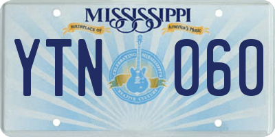 MS license plate YTN060