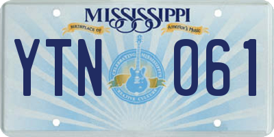 MS license plate YTN061