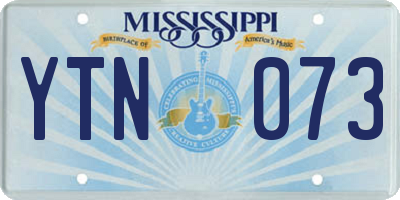 MS license plate YTN073