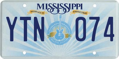 MS license plate YTN074