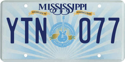 MS license plate YTN077