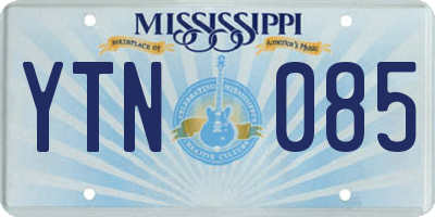 MS license plate YTN085