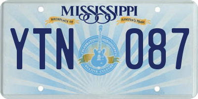 MS license plate YTN087