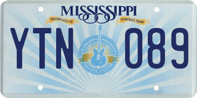 MS license plate YTN089