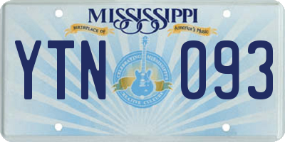 MS license plate YTN093
