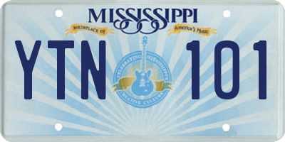 MS license plate YTN101