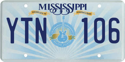 MS license plate YTN106