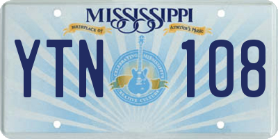 MS license plate YTN108