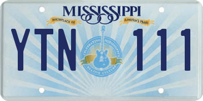 MS license plate YTN111