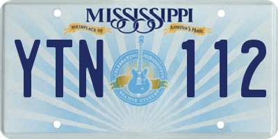MS license plate YTN112