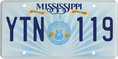 MS license plate YTN119