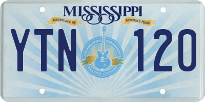 MS license plate YTN120
