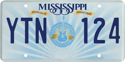 MS license plate YTN124