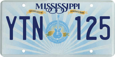 MS license plate YTN125