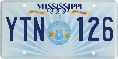 MS license plate YTN126
