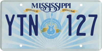MS license plate YTN127