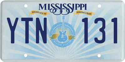 MS license plate YTN131