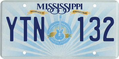 MS license plate YTN132