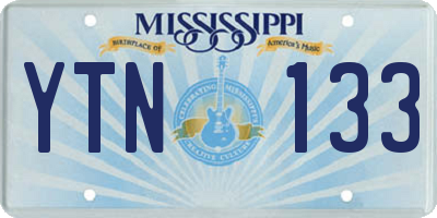 MS license plate YTN133