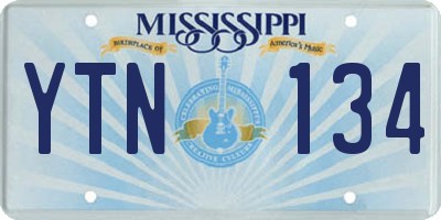 MS license plate YTN134