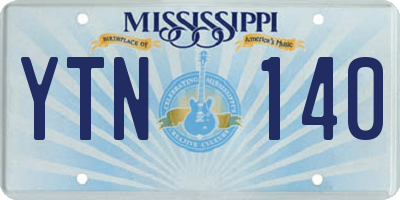 MS license plate YTN140