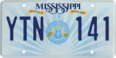 MS license plate YTN141