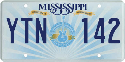 MS license plate YTN142