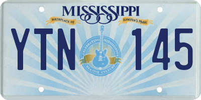 MS license plate YTN145