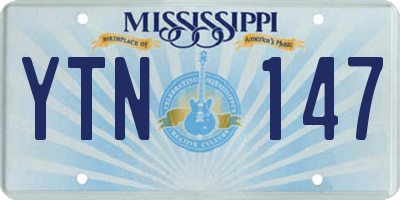 MS license plate YTN147