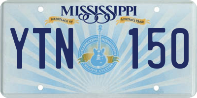 MS license plate YTN150