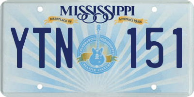 MS license plate YTN151
