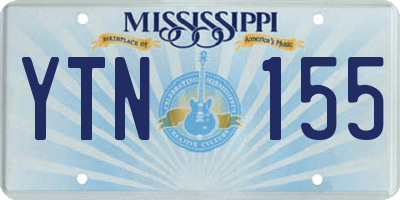 MS license plate YTN155