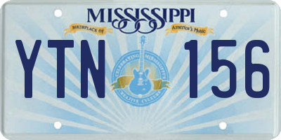 MS license plate YTN156