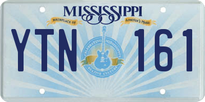 MS license plate YTN161