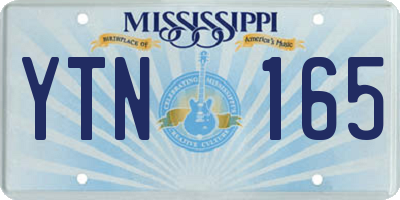 MS license plate YTN165
