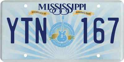 MS license plate YTN167