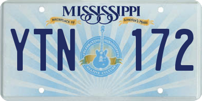 MS license plate YTN172
