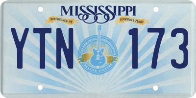 MS license plate YTN173