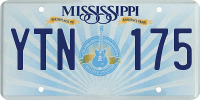 MS license plate YTN175