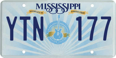 MS license plate YTN177