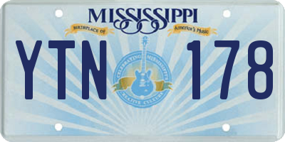 MS license plate YTN178